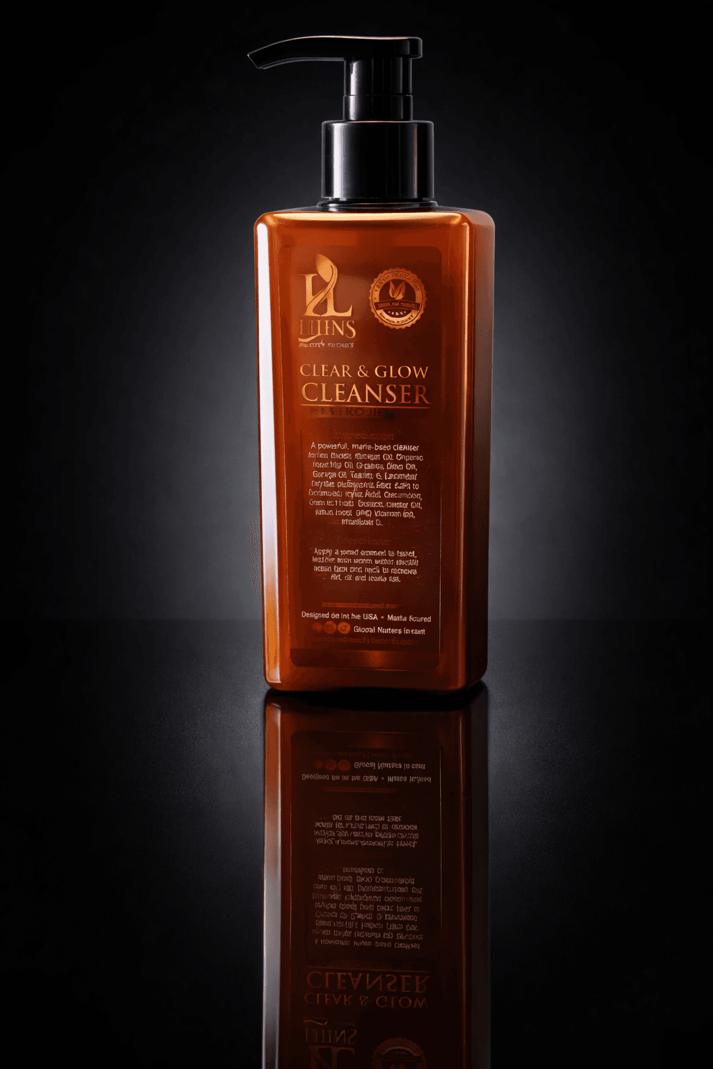 Clear & Glow Cleanser — certified organic skincare by Helen's Beauty Secret